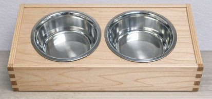 Elevated Wooden Dog Feeder