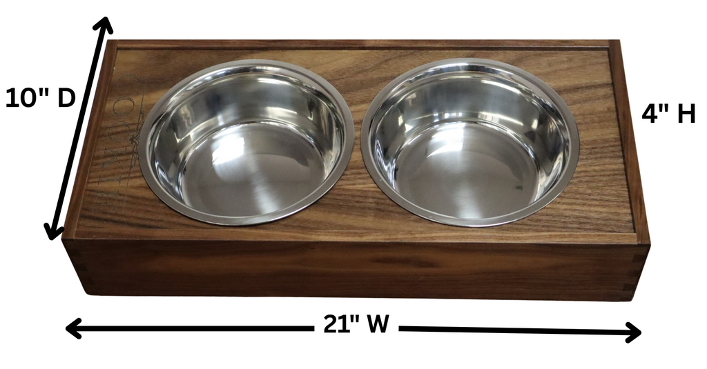 Elevated Wooden Dog Feeder
