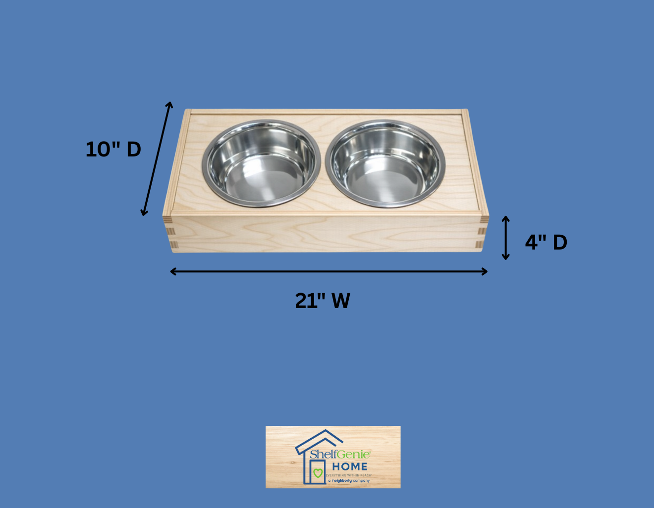 Elevated Wooden Dog Feeder
