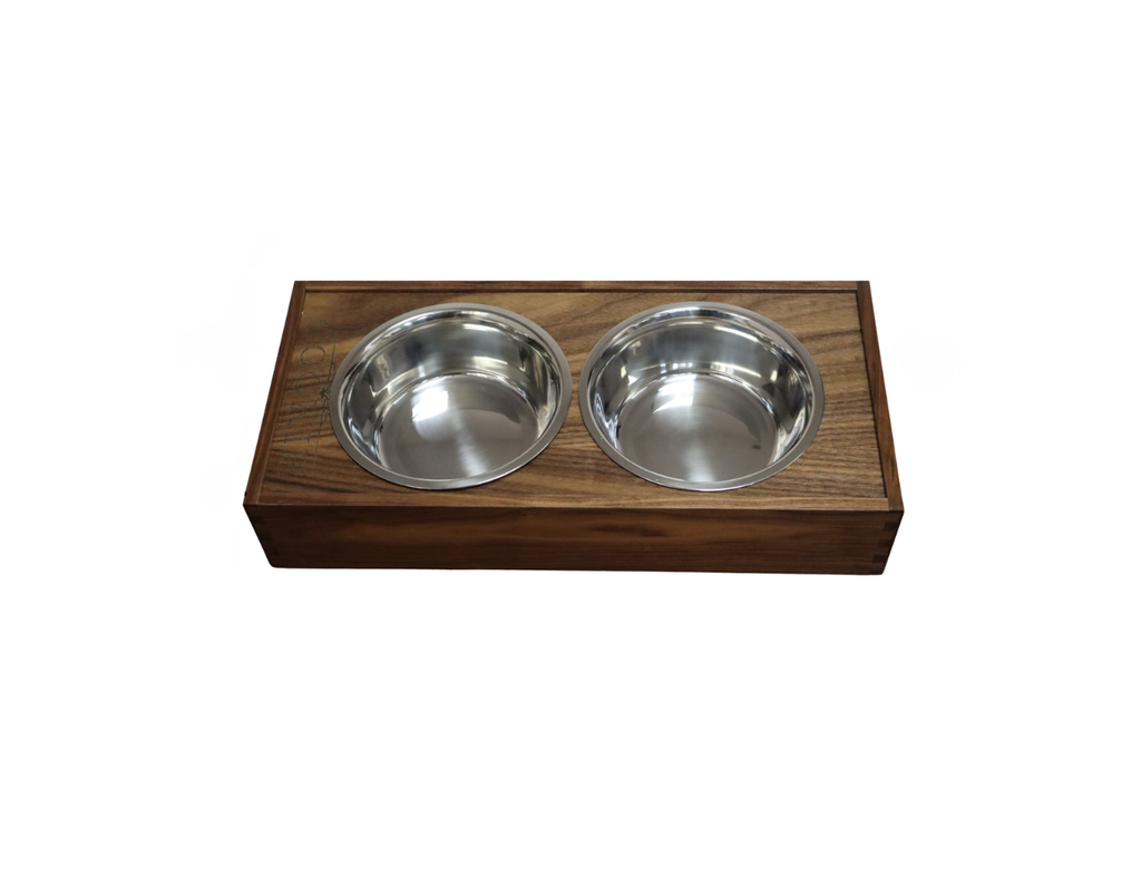 Elevated Wooden Dog Feeder